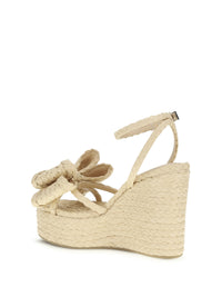 Mach & Mach Women Le Cadeau Raffia Wedge Sandals