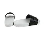 Salvatore Ferragamo Men's Dante Black / White Rubber Slide Sandal 0682459