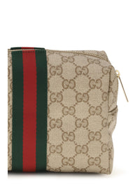 Gucci Women Medium Beauty Case With Web Stripe