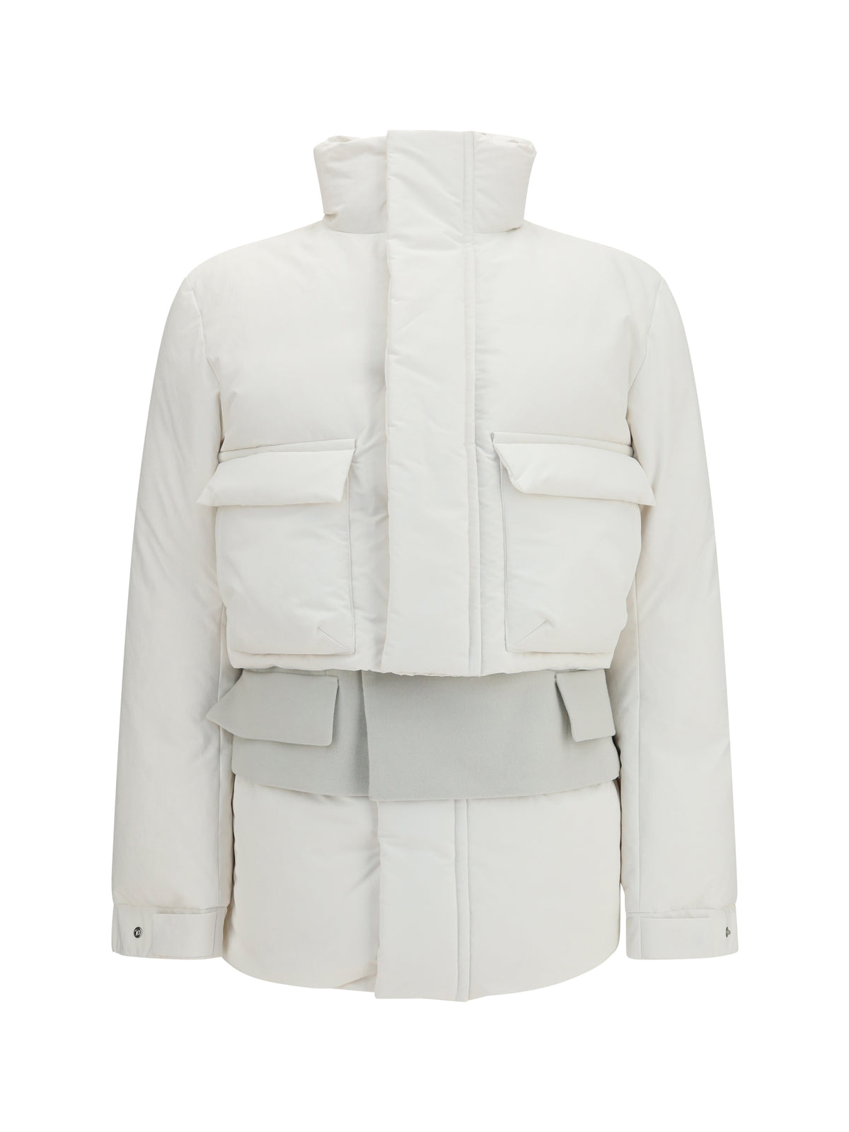 Sacai Women Double Padded Jacket With Zip Closure
