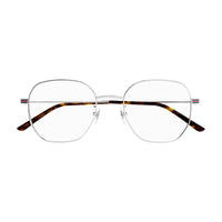 Gucci Gucci Eyeglasses Square Full Rim, Shiny Silver Frame and Clear Demo Lens Lens GG1125OA003