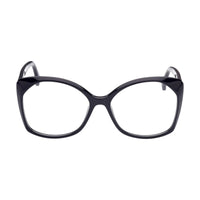 Max Mara Max Mara Eyeglasses Square Full Rim, Shiny Black Frame and Clear Demo Lens Lens MM5029001