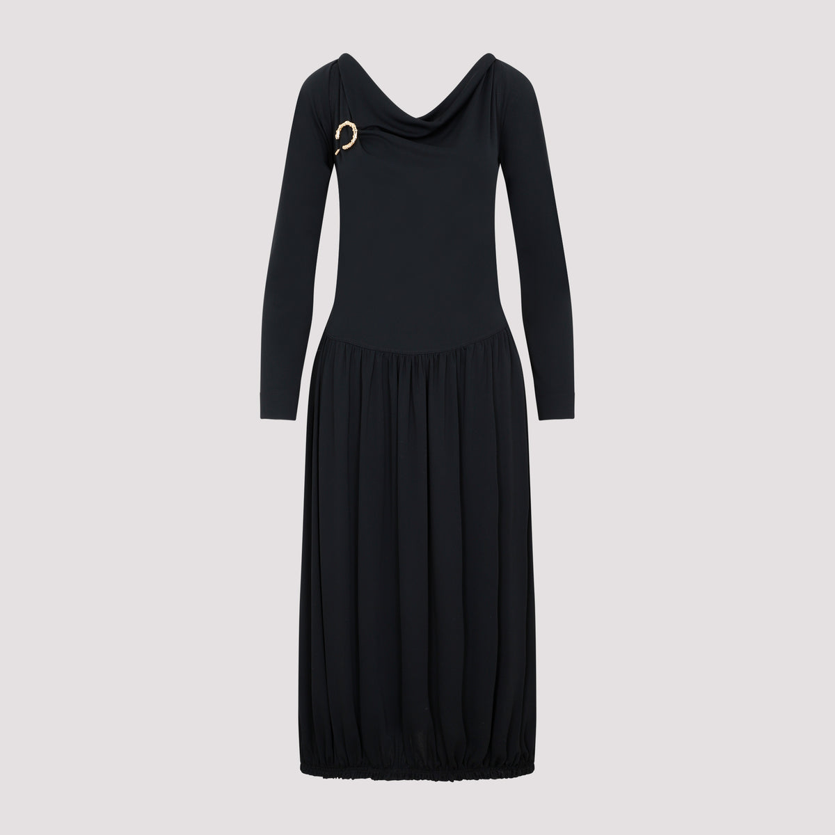 Lanvin Ls Drape Midi Dress Women