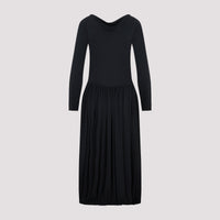 Lanvin Ls Drape Midi Dress Women