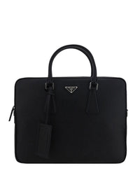 Prada Men Saffiano Leather Briefcase