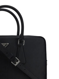 Prada Men Saffiano Leather Briefcase