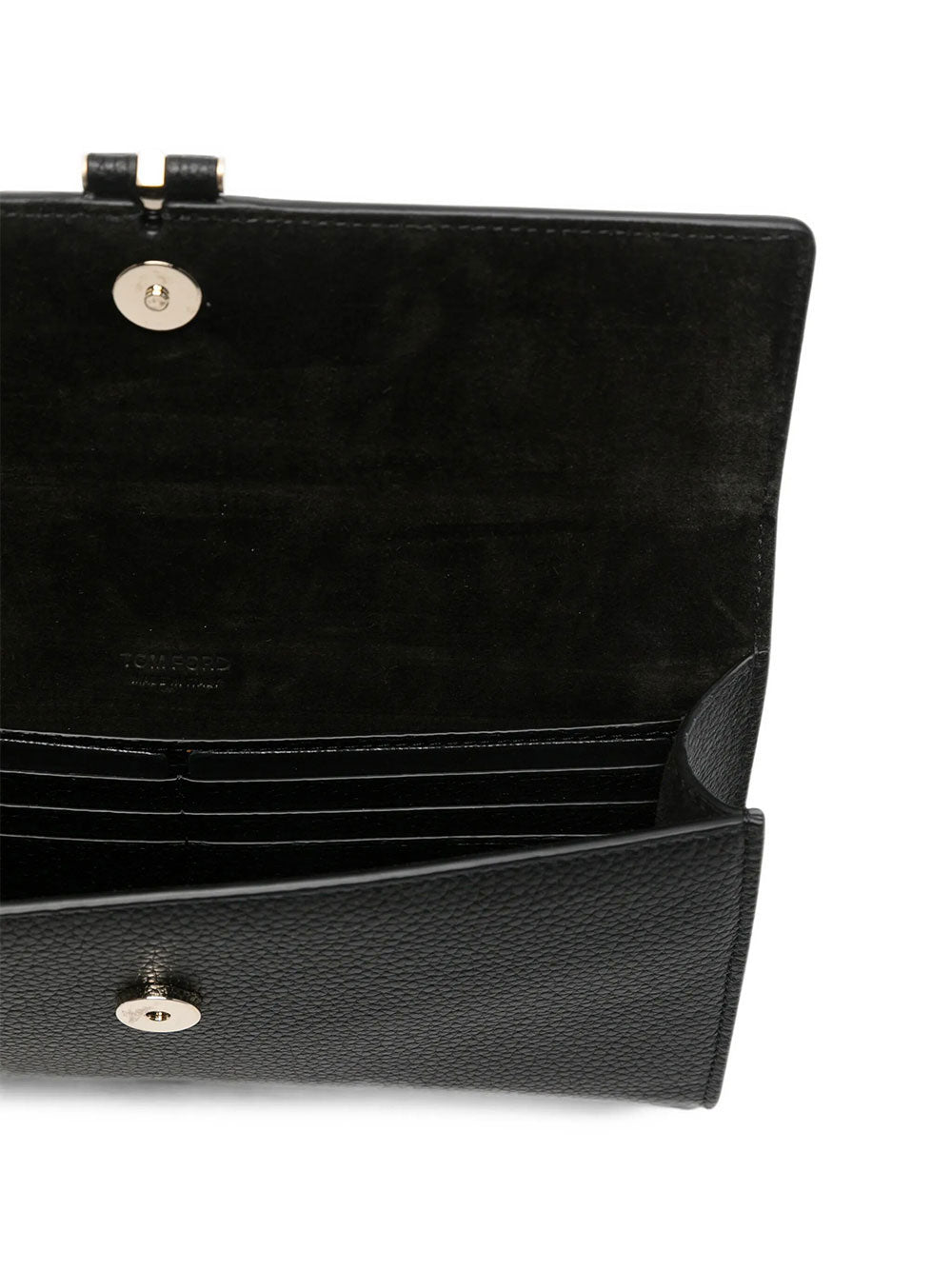 Pouch "T Clasp" In Pelle Martellata Women