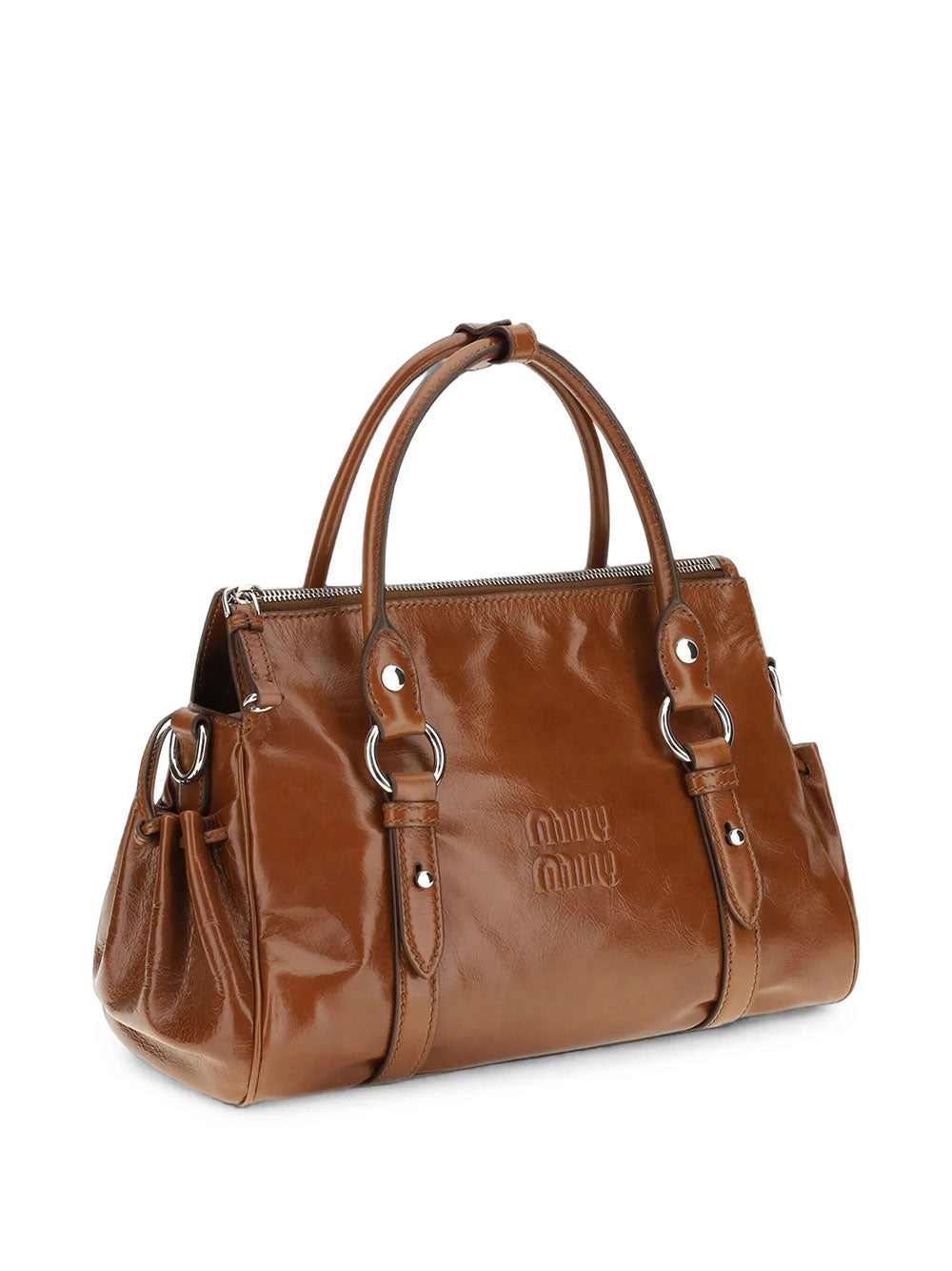 MIUMIU Borsa A Mano In Pelle Lucida Women