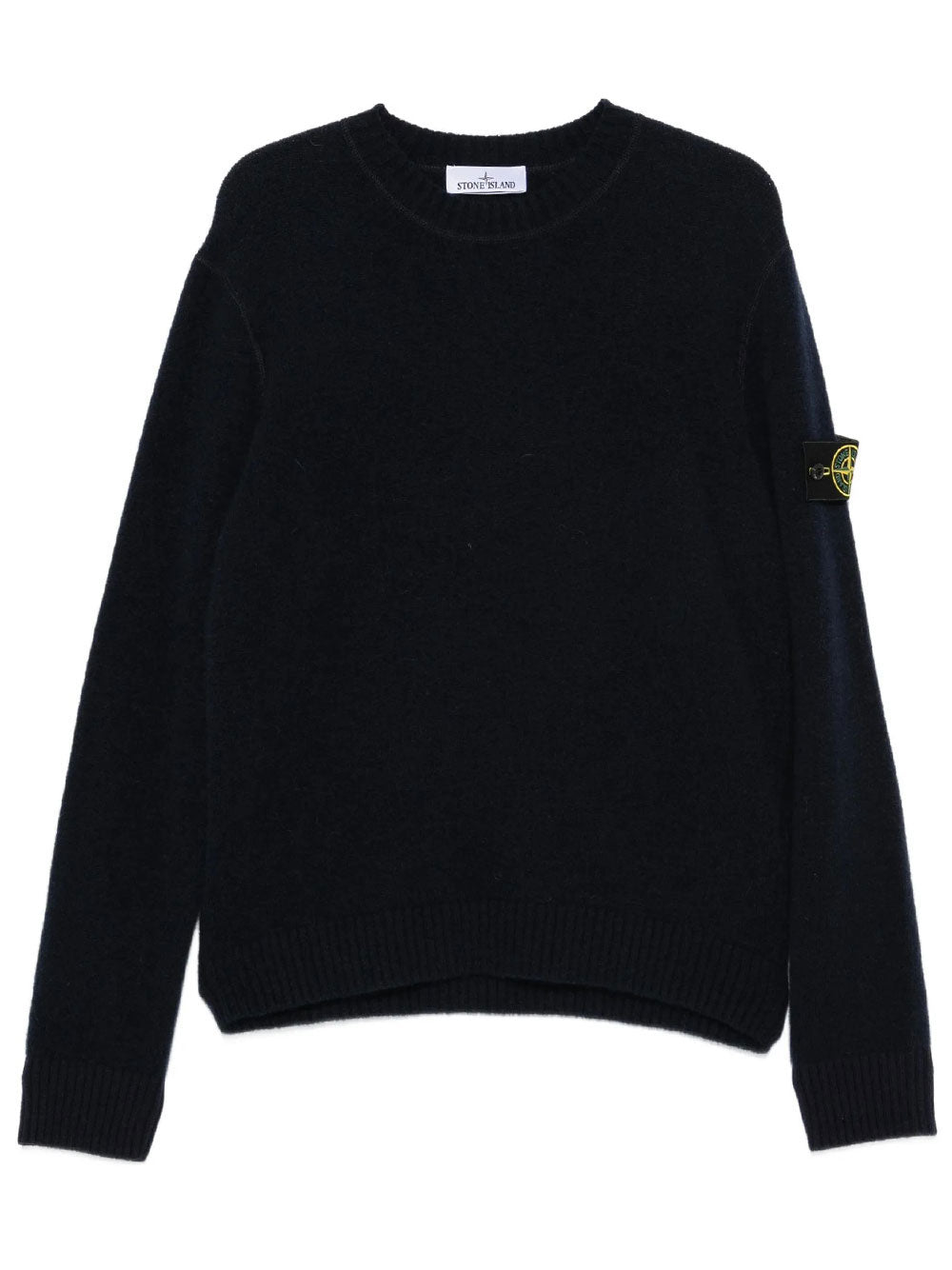 STONE ISLAND Maglione Girocollo In Lana Con Bordi A Costine Women