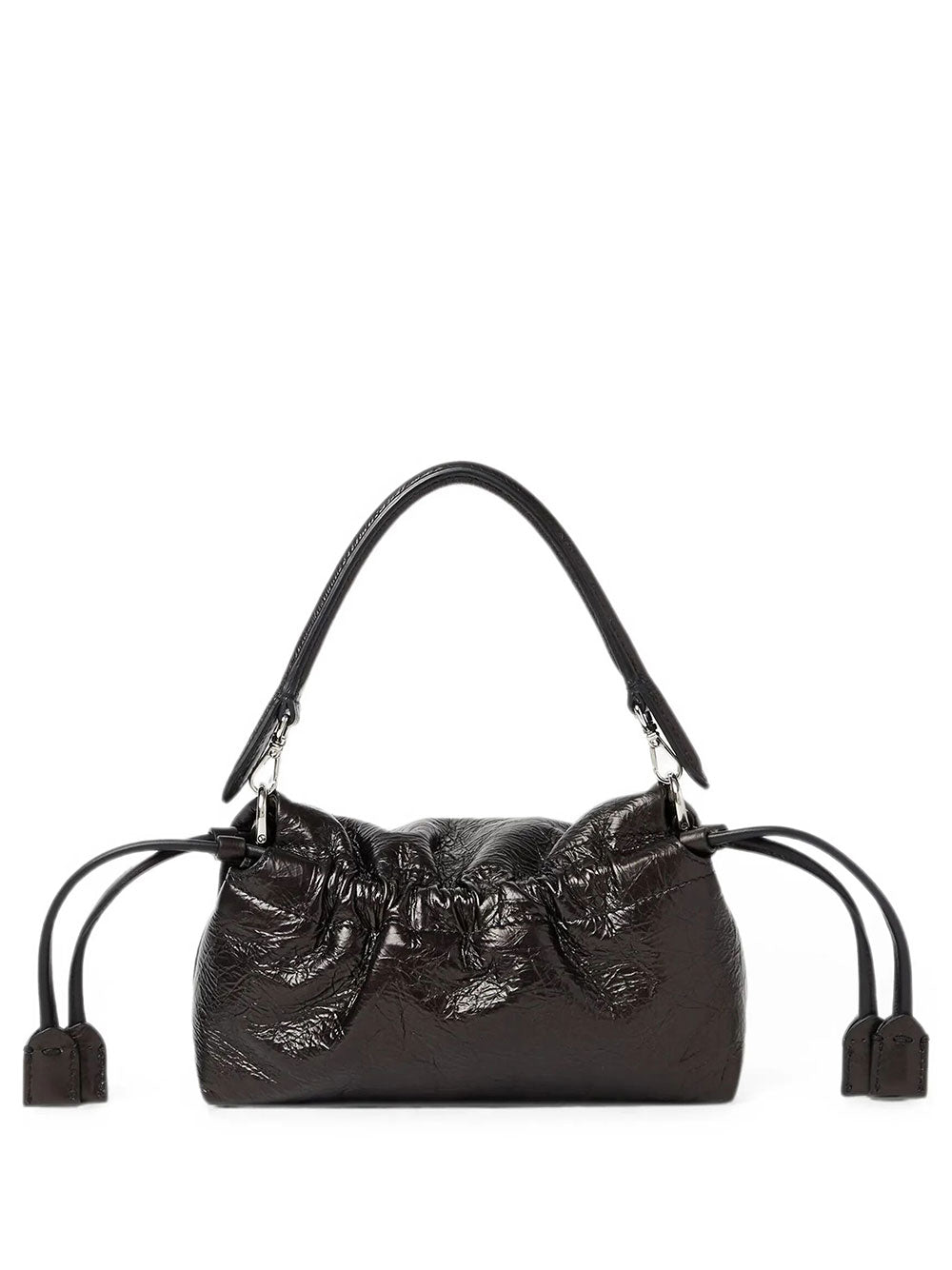 FENDI Minibag "Baguette® Soft Small" In Pelle Nera Crackled Women