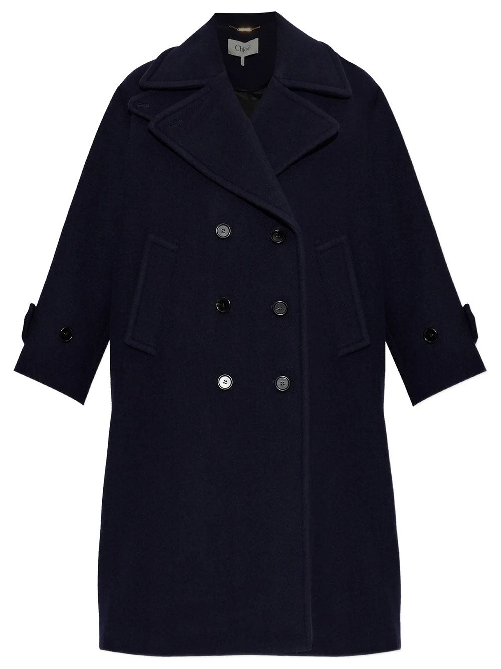 CHLOÉ Cappotto Lungo Doppiopetto Oversize In Lana Women