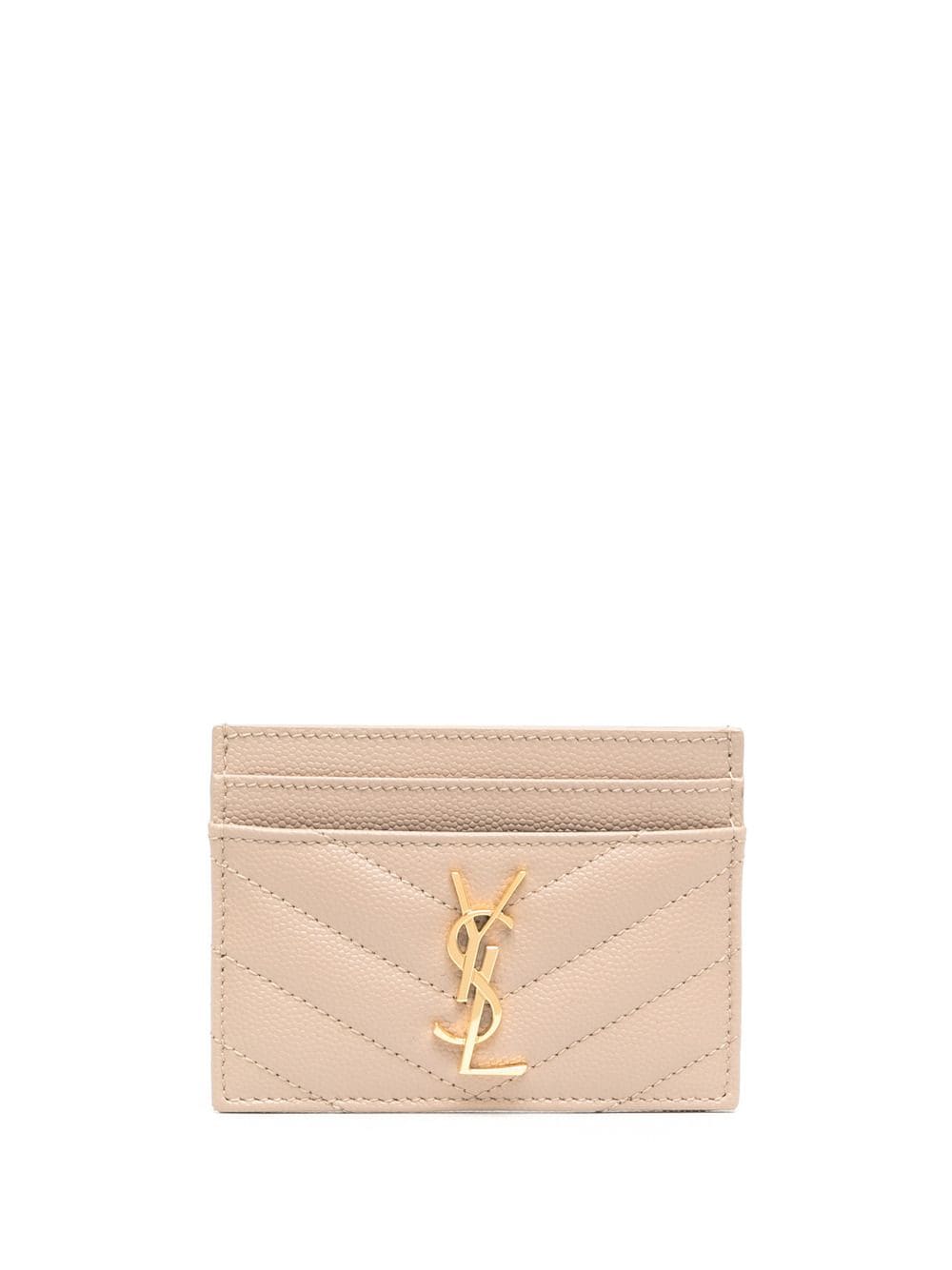 Cassandre Matelassé Card Case In Grain De Poudre Leather Women