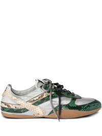 MIUMIU Gymnasium Technical Fabric And Python-Print Ayers Leather Sneakers Women