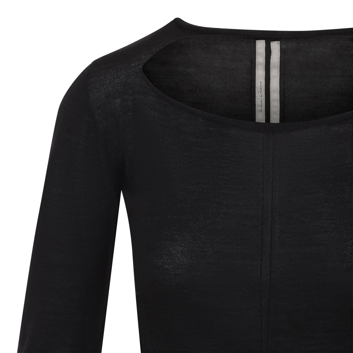 Rick Owens Slashed Cropped Pull T-Shirt Women
