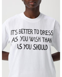 Moschino Couture Oversized slogan Tshirt Women White T-Shirts