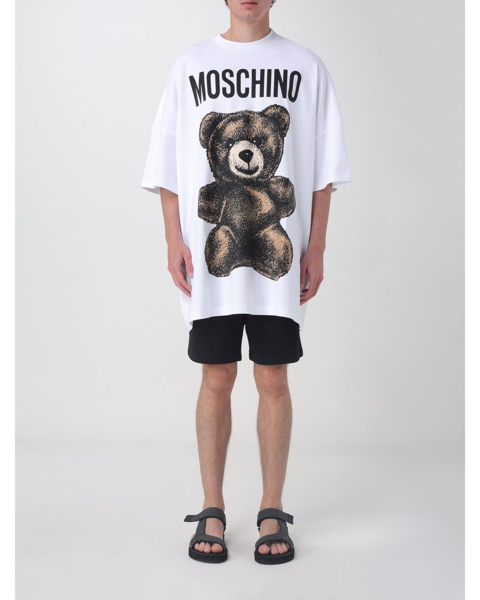 Moschino Couture Teddy Bear Oversized Tee Men Multicolor T-Shirts