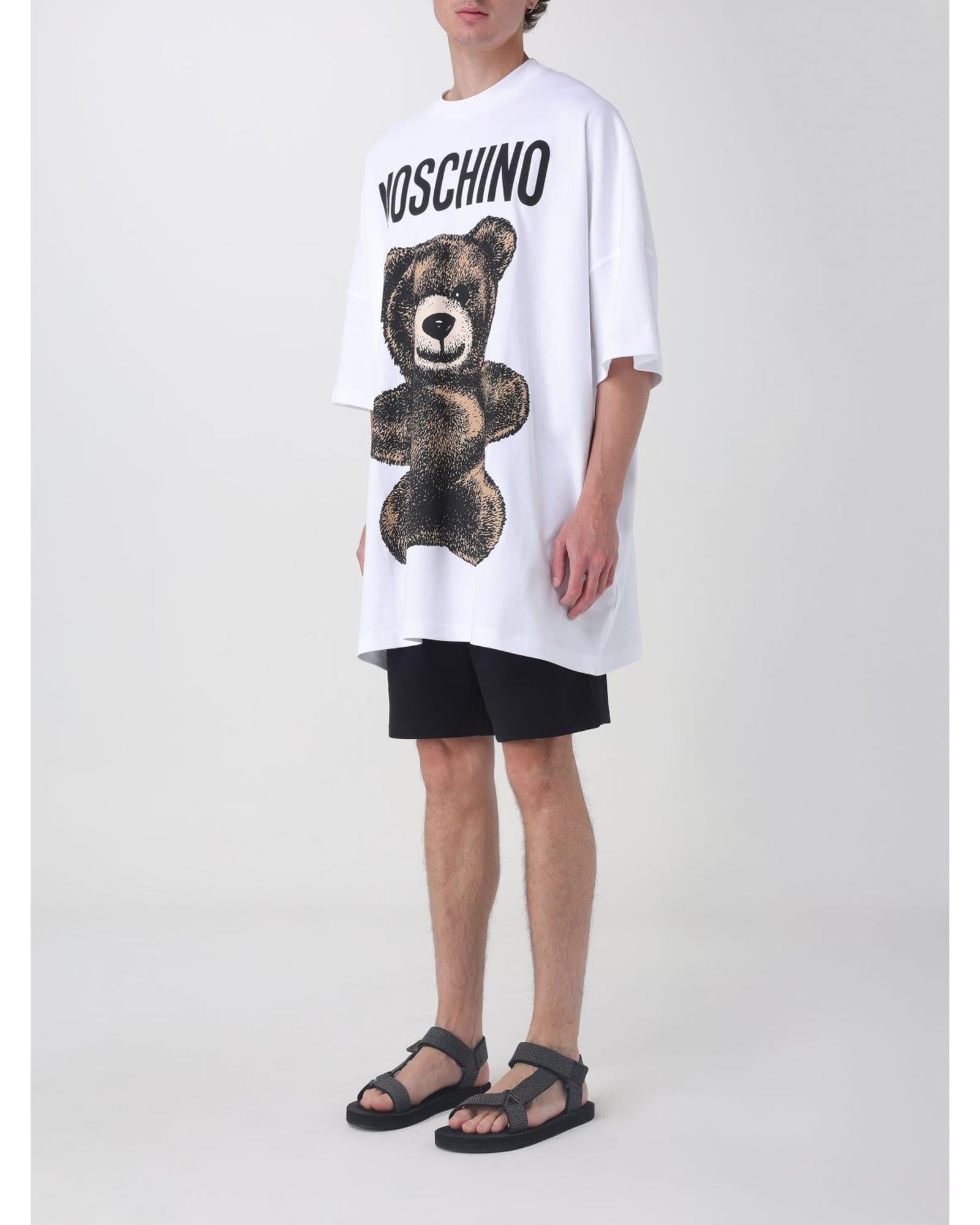 Moschino Couture Teddy Bear Oversized Tee Men Multicolor T-Shirts
