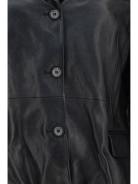 Magda Butrym Women Leather Blazer Jacket