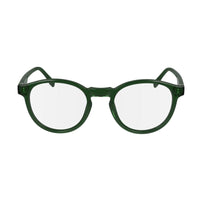 Lacoste Eyeglasses Round Full Rim, Transparent Green Frame and Clear Demo Lenses Lens L2950N301