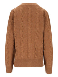 Ami Ami Women Camel Brown Wool Cardigan