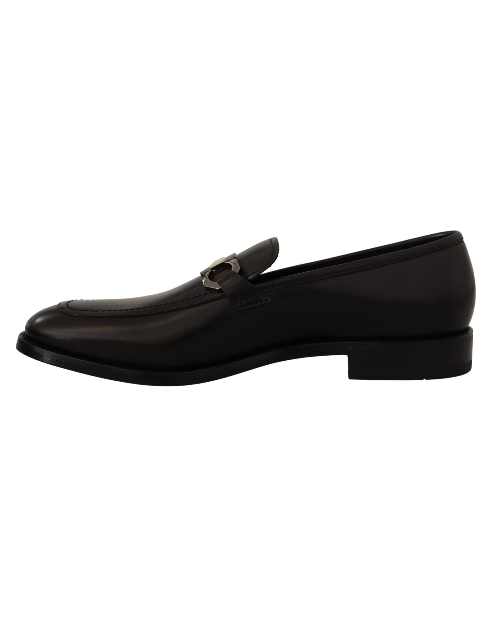 Salvatore Ferragamo  Gancini Bit Leather Loafers for Men  Black