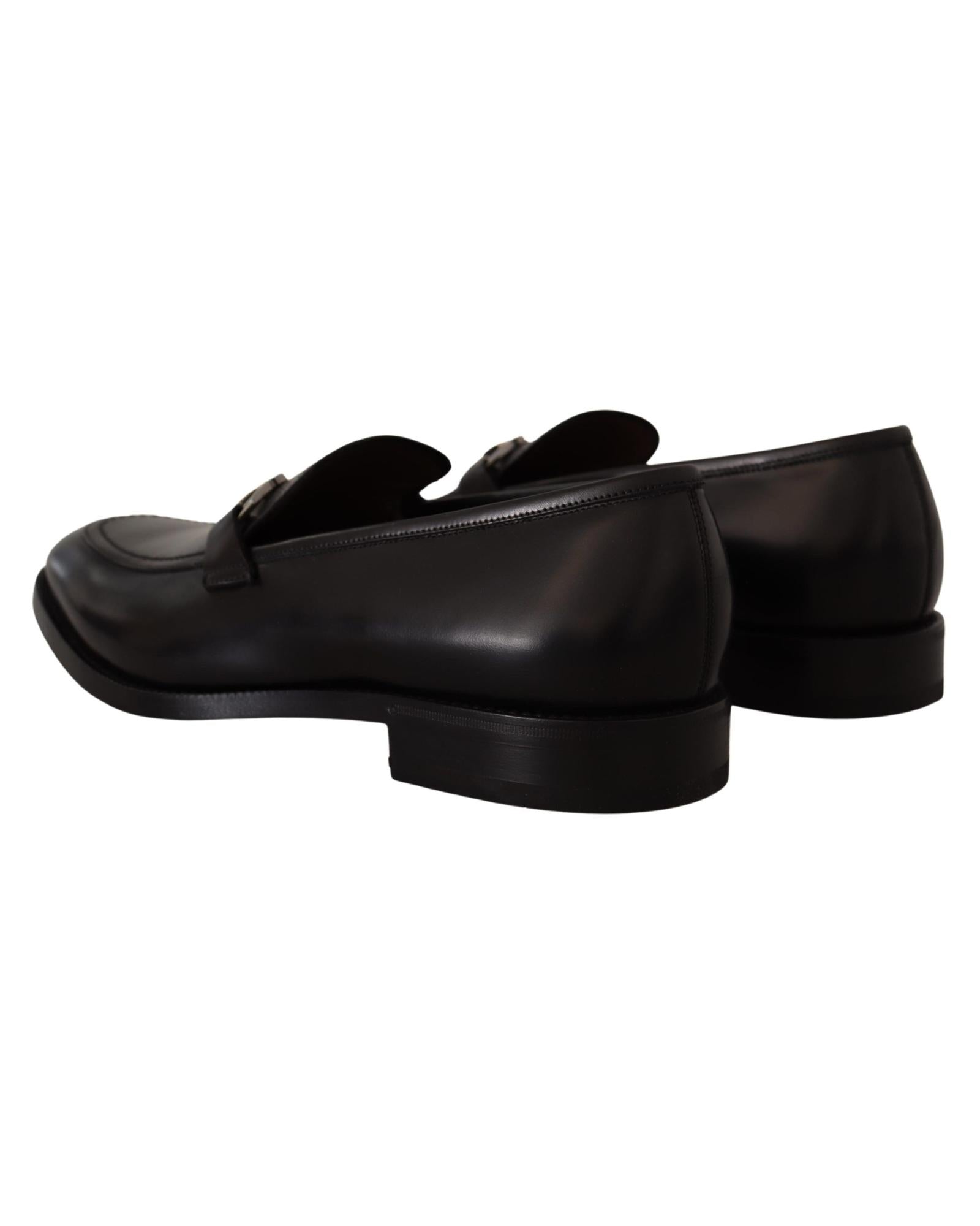 Salvatore Ferragamo  Gancini Bit Leather Loafers for Men  Black