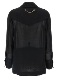Ferragamo Women Semi-Sheer Wool Jacket