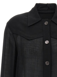 Ferragamo Women Semi-Sheer Wool Jacket