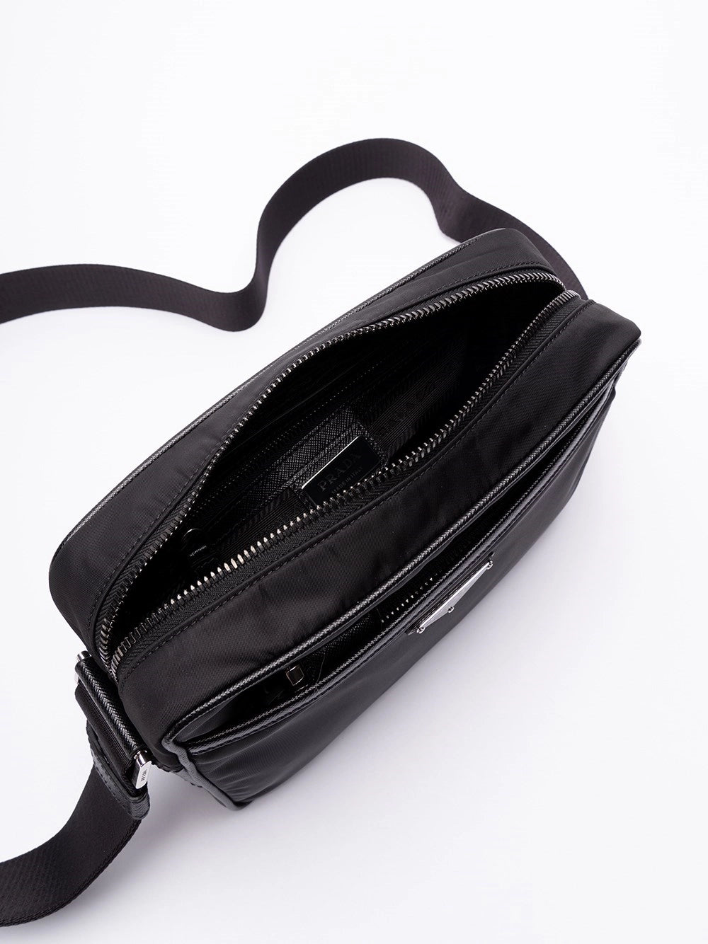 Prada Men Re-Nylon And Saffiano Leather Shoulder Bag
