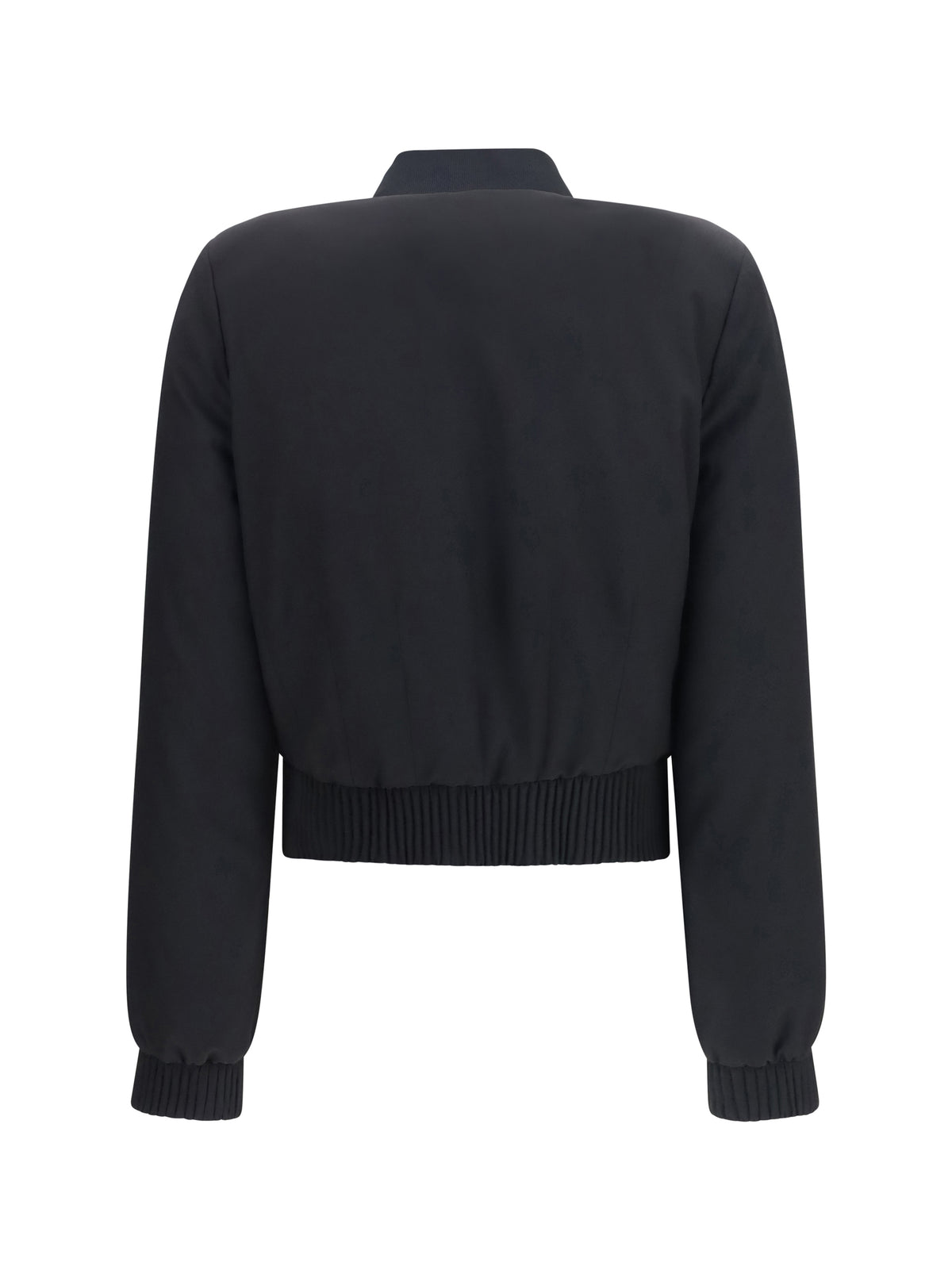 Alexander Mcqueen Women Buttoned Bomber Jacket With Visible Stitching