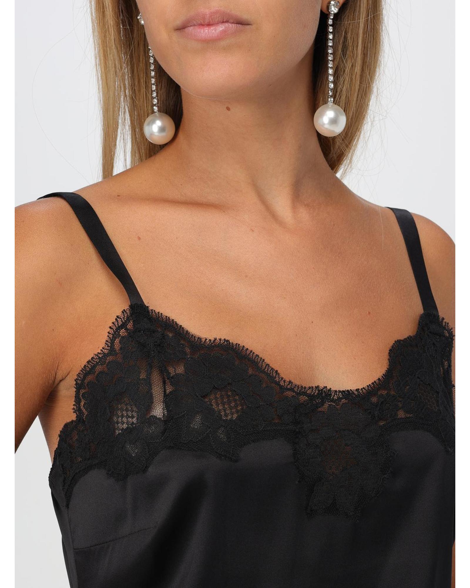 トップス DOLCE&GABBANA Lace Camisole Lace-trimmed satin camisole in white - Dolce Gabbana | Mytheresa
