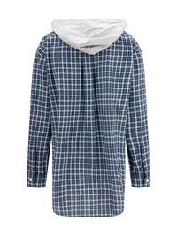 Miu Miu Women Checked Hooded Shirt