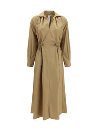 Max Mara Women Pedaggi Midi Dress In Cotton Poplin