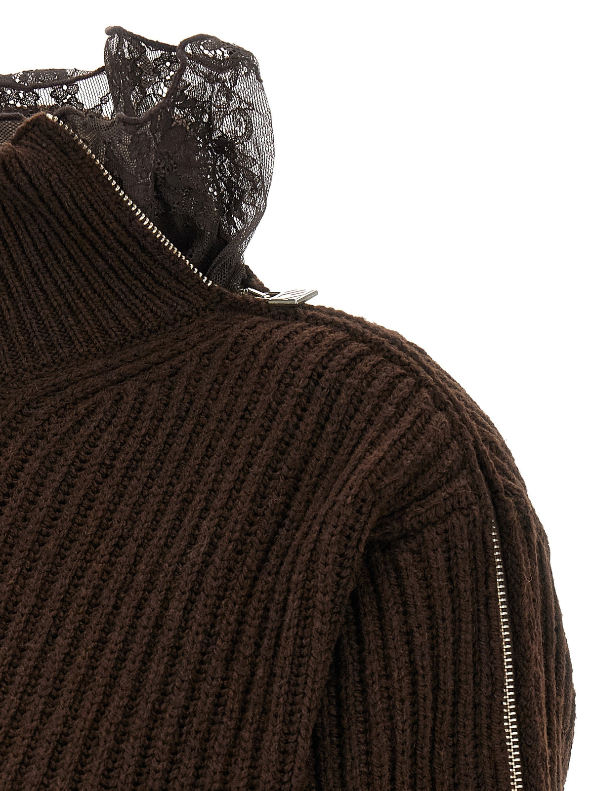 GIUSEPPE DI MORABITO Giuseppe Di Morabito Women Ribbed Lace Sweater