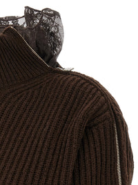 GIUSEPPE DI MORABITO Giuseppe Di Morabito Women Ribbed Lace Sweater