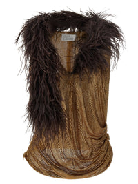 Giuseppe Di Morabito Women Mesh And Feather Top