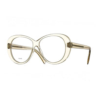 Celine Celine Eyeglasses Butterfly Full Rim, Shiny Light Brown Frame and Clear Demo Lenses Lens CL50150I045