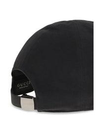Gucci Men Cotton Baseball Cap With Embroidery