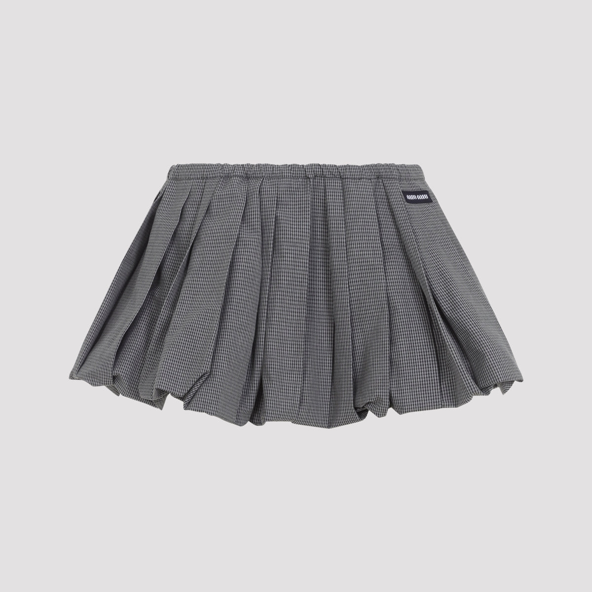 Miu Miu Plissé Check Mini Skirt Women