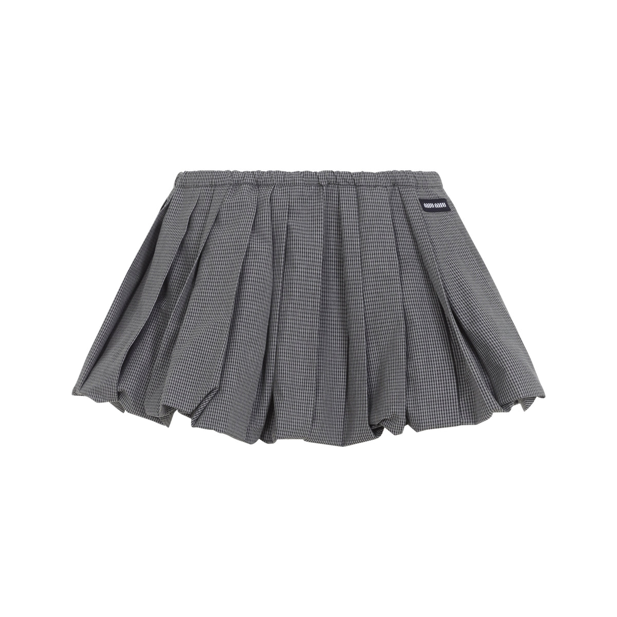 Miu Miu Plissé Check Mini Skirt Women