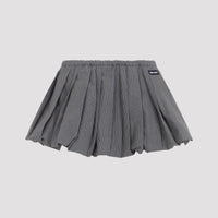 Miu Miu Plissé Check Mini Skirt Women