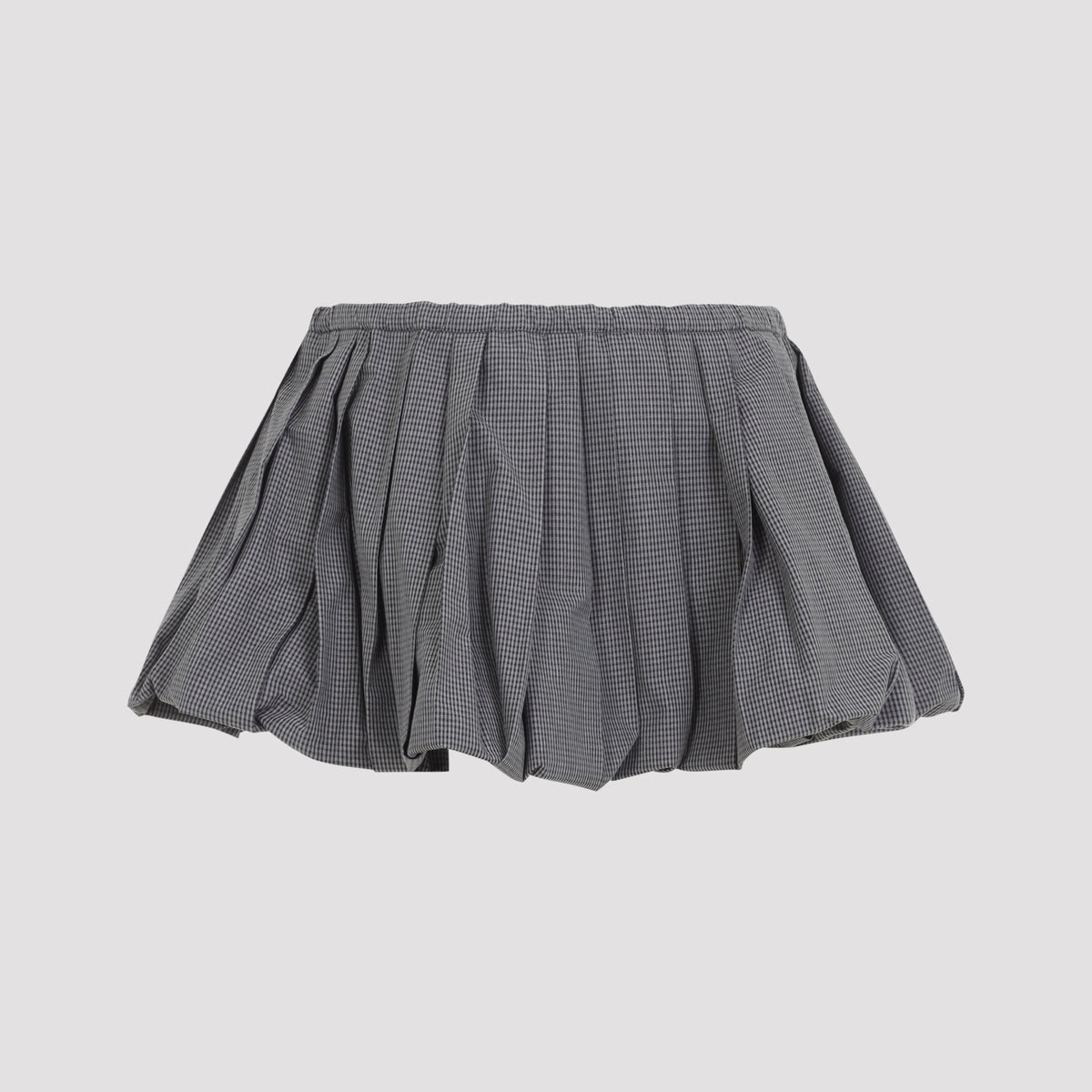 Miu Miu Plissé Check Mini Skirt Women