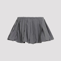Miu Miu Plissé Check Mini Skirt Women