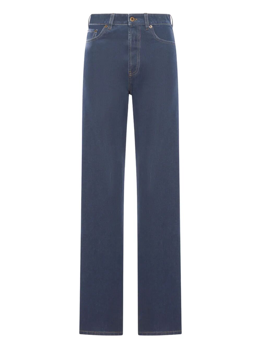 MIUMIU Embroidered-Logo Flock Jeans Women