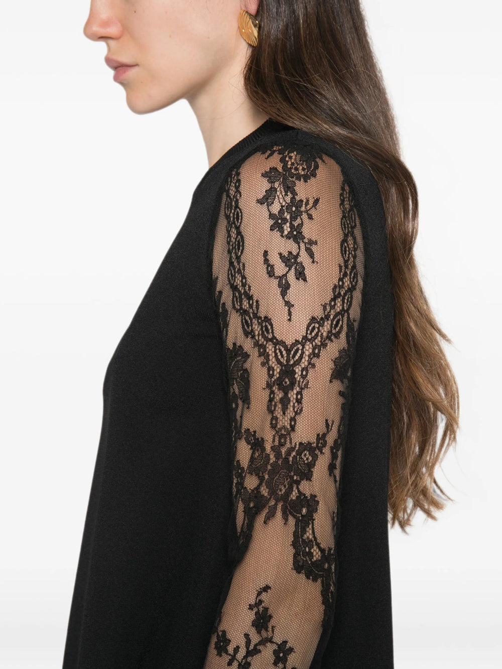 VALENTINO GARAVANI Valentino Garavani Women Lace-Sleeve Mini Dress