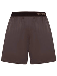 TOM FORD Tom Ford Women Logo-Waistband Silk Shorts