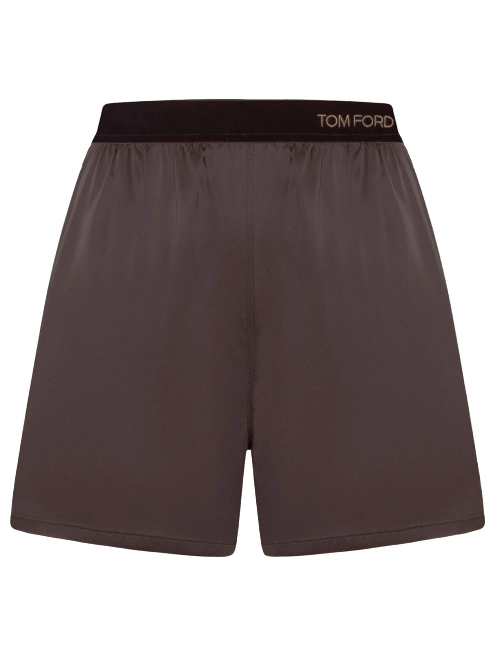 TOM FORD Logo-Waistband Silk Shorts Women