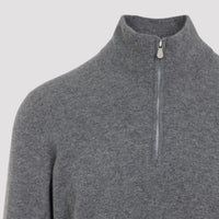 Brunello Cucinelli Half Zip Cashmere Sweater Men