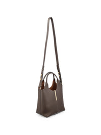 Tod's Women Leather Mini Tote Bag With Branded Metal Bar Accessory