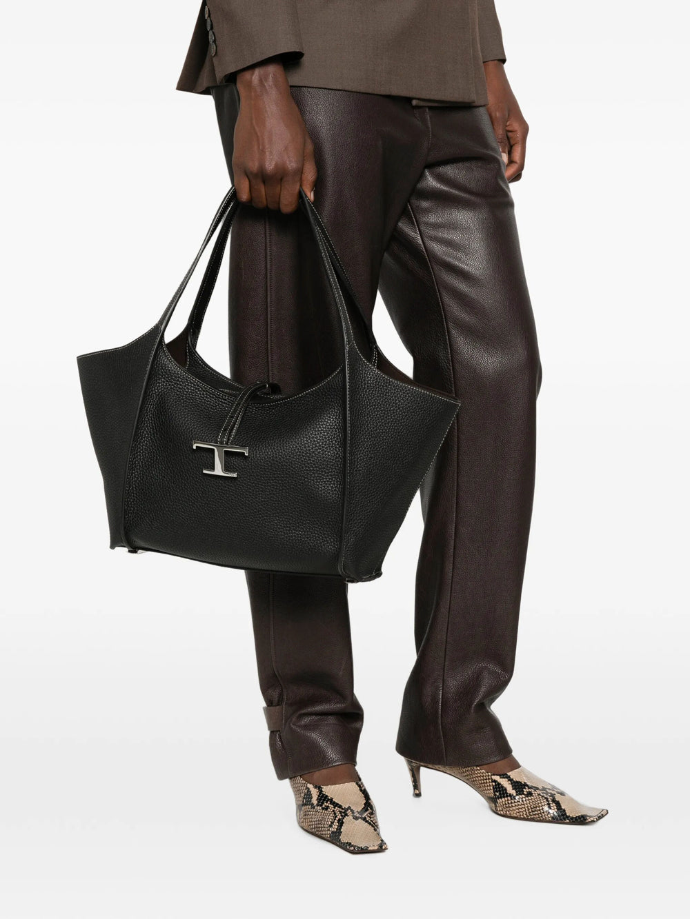 TOD'S Tod's Women T Timeless Small Leather Shopping Bag
